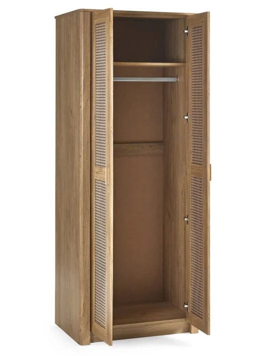 Julian Bowen Brown Sydney 2 Door Wardrobe (202 x 88 x 55cm)