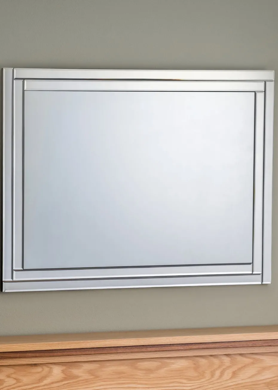 Julian Bowen Deco Frameless Wall Mirror (80 x 60 x 2cm)