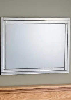 Julian Bowen Deco Frameless Wall Mirror (80 x 60 x 2cm)