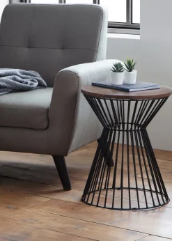 Julian Bowen Jersey Round Wire Lamp Table (50 x 40 x 40 cm)