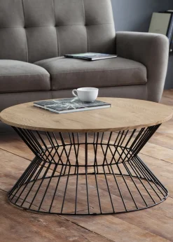 Julian Bowen Jersey Round Wire Coffee Table (40 x 80 x 80 cm)