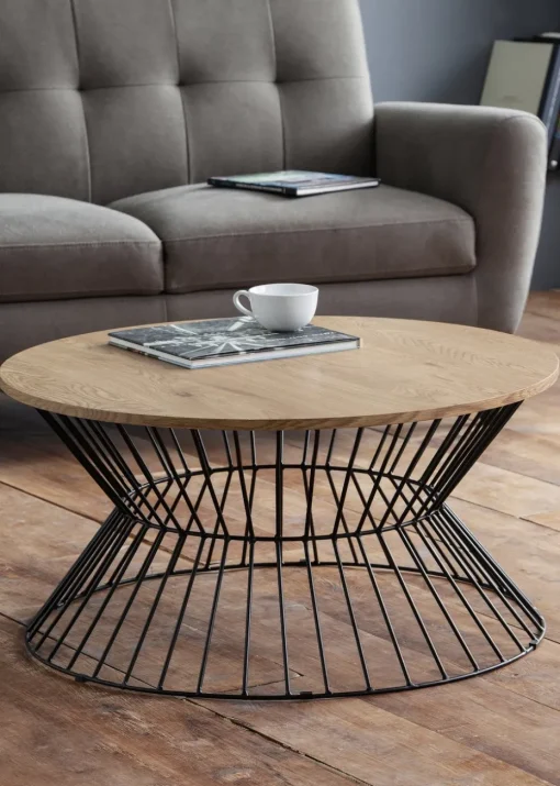 Julian Bowen Jersey Round Wire Coffee Table (40 x 80 x 80 cm)