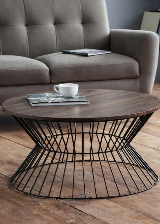 Julian Bowen Jersey Round Wire Coffee Table (40 x 80 x 80 cm)