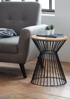 Julian Bowen Jersey Round Wire Lamp Table (50 x 40 x 40 cm)