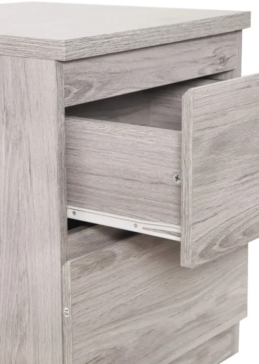 Julian Bowen Jupiter 2 Drawer Bedside in Grey Oak (57 x 45 x 45cm)