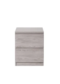 Julian Bowen Jupiter 2 Drawer Bedside in Grey Oak (57 x 45 x 45cm)