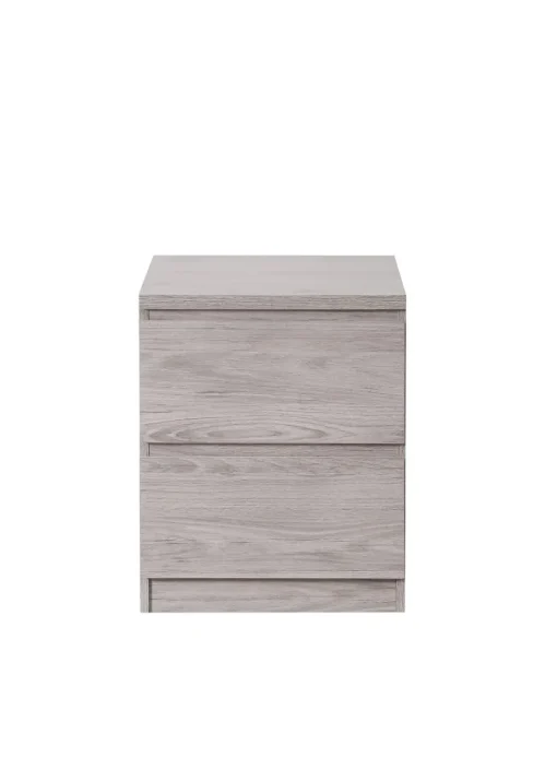 Julian Bowen Jupiter 2 Drawer Bedside in Grey Oak (57 x 45 x 45cm)