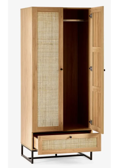 Julian Bowen Padstow Wardrobe Brown (190 x 80 x 56cm)