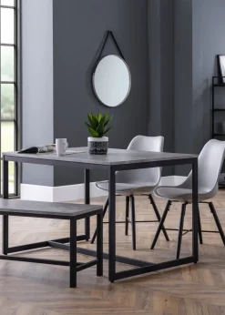 Julian Bowen Staten Concrete Dining Table (75 x 120 x 80 cm)