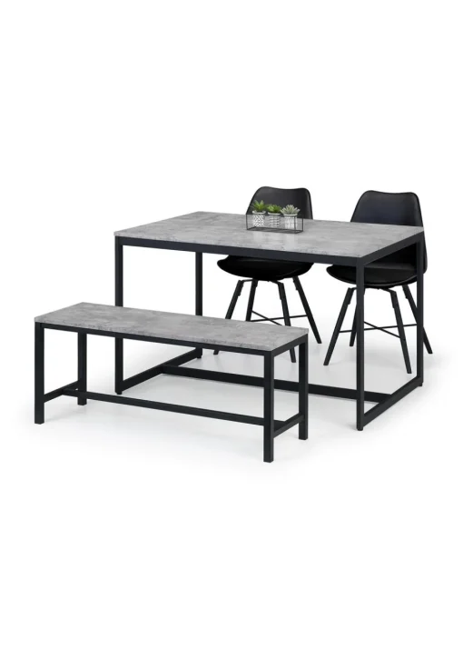 Julian Bowen Staten Concrete Dining Table (75 x 120 x 80 cm)