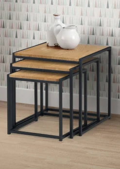 Julian Bowen Tribeca Nest Of 3 Tables (45 x 45 x 45 cm)