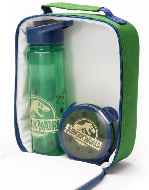 Jurassic World Childrens Lunch Bag, Bottle & Snackpot 3 Piece Set
