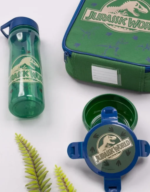 Jurassic World Childrens Lunch Bag, Bottle & Snackpot 3 Piece Set