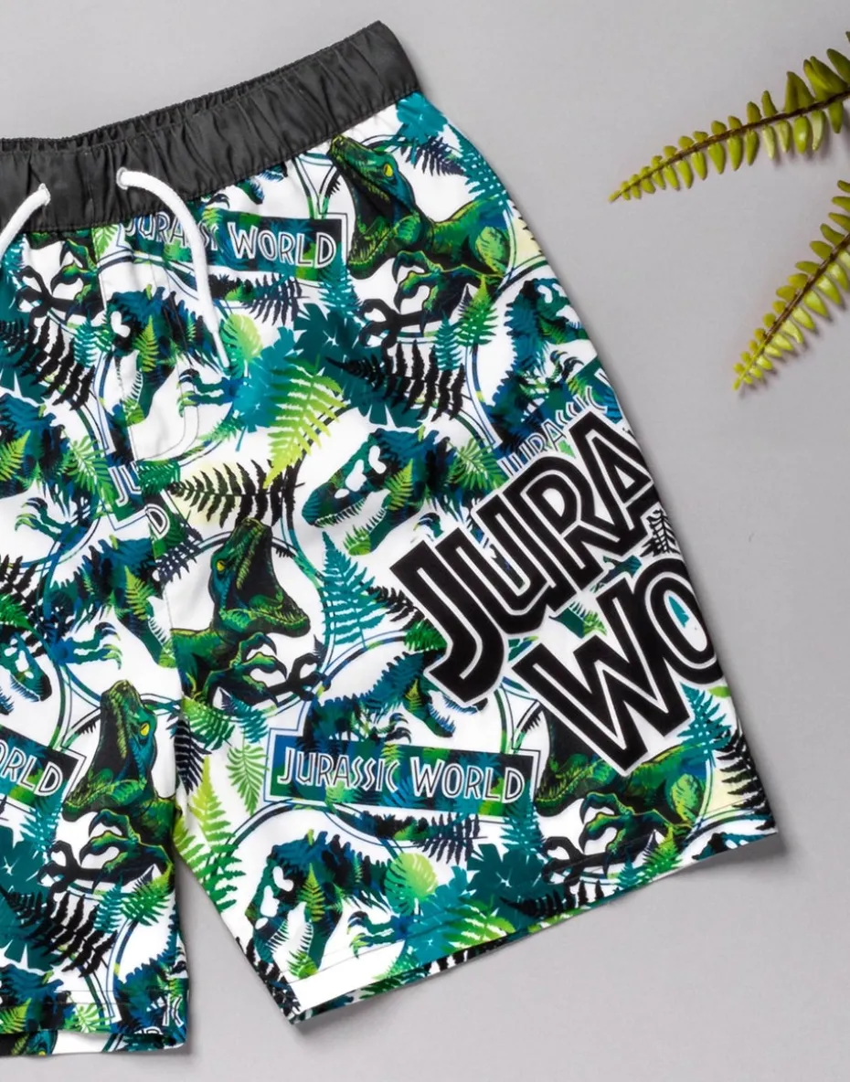 Jurassic World Kids Dinosaur Green Swim Shorts (4-12 Years)