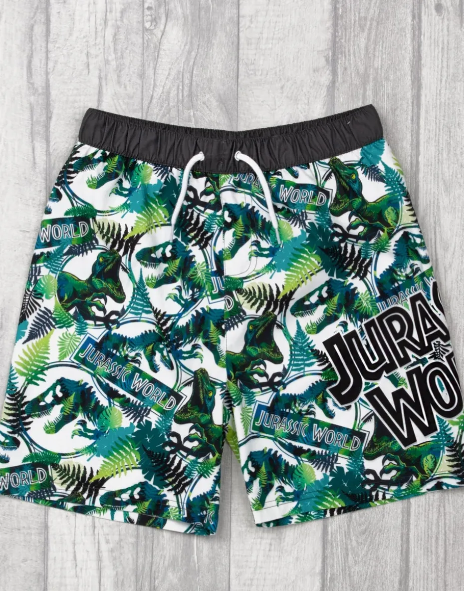 Jurassic World Kids Dinosaur Green Swim Shorts (4-12 Years)