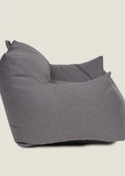 Kaikoo Grey Large Single Chair Luxury Brushed Polyester
