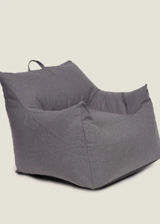 Kaikoo Grey Large Single Chair Luxury Brushed Polyester
