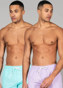Kensington Eastside Purple 2-Pack Colour Swim Shorts