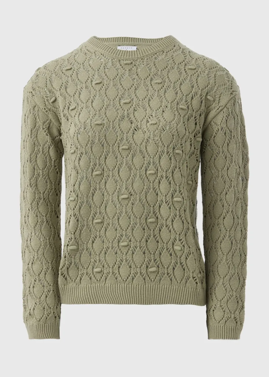 Khaki Bobble Stitch Jumper