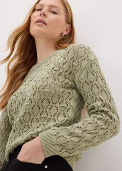 Khaki Bobble Stitch Jumper