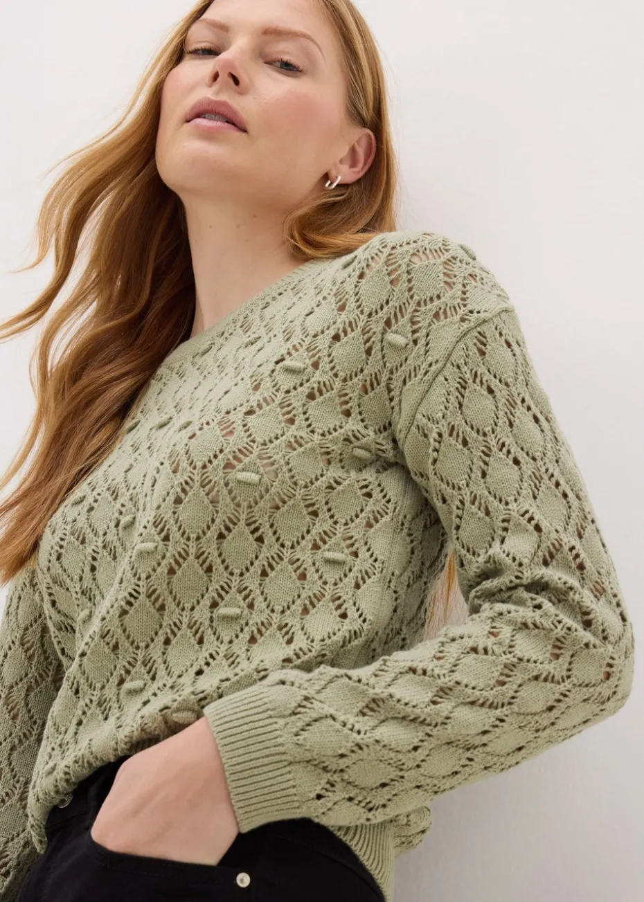 Khaki Bobble Stitch Jumper