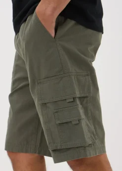 Khaki Multi Pocket Cargo Shorts