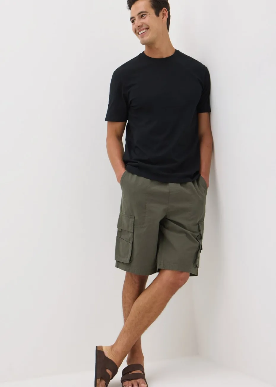 Khaki Multi Pocket Cargo Shorts