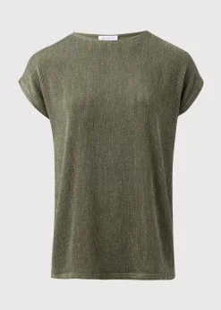 Khaki Sparkle Yarn Top