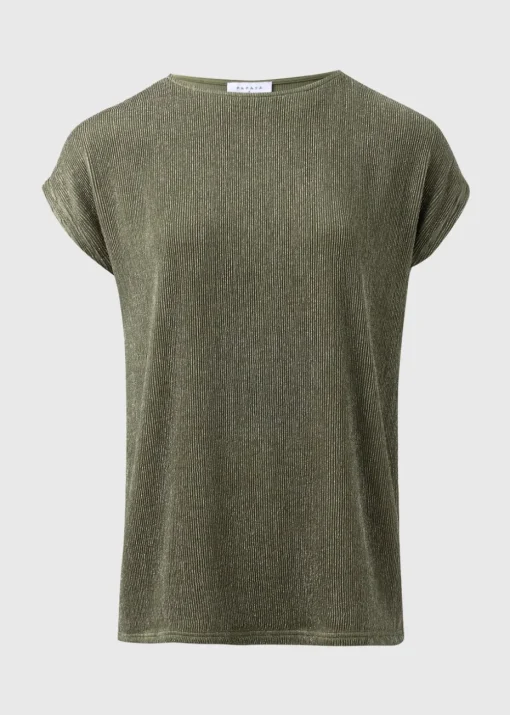 Khaki Sparkle Yarn Top