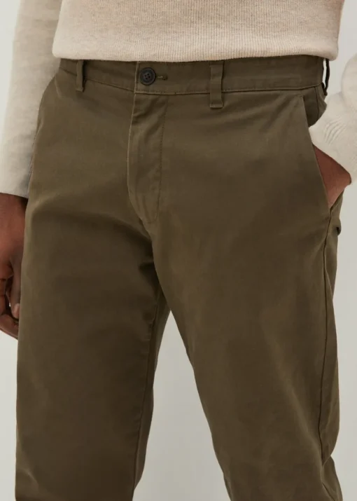 Khaki Straight Fit Chinos