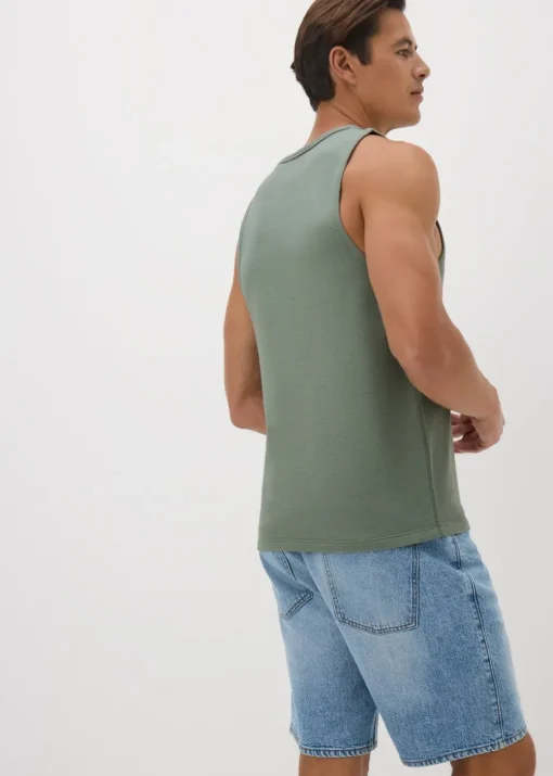 Khaki Textured Vest