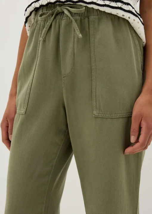 Khaki Utility Tapered Trousers