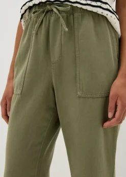 Khaki Utility Tapered Trousers