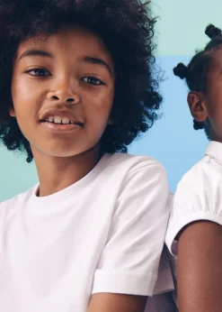 Kids 2 Pack White School T-Shirts (3-16yrs)