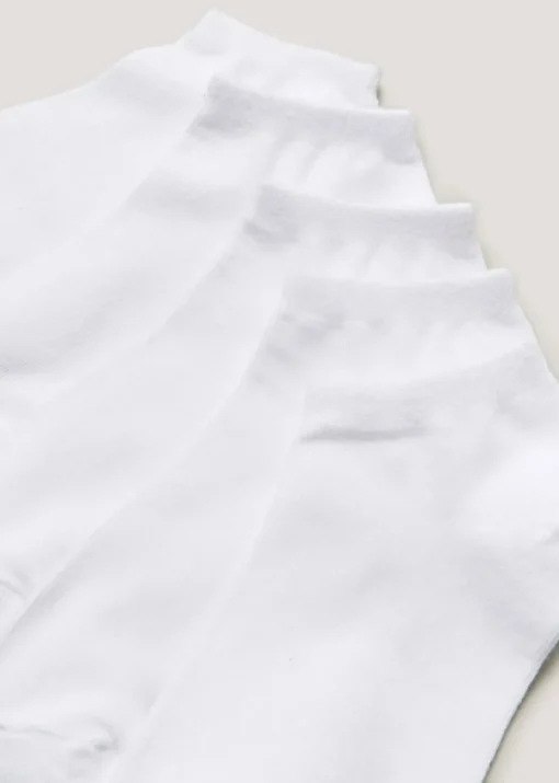 Kids 5 Pack White Trainer Socks (Younger 6-Older 5.5)