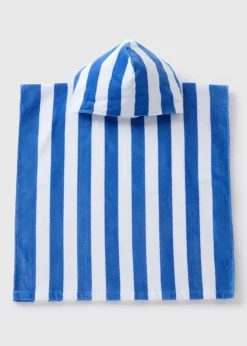 Kids Blue Stripe Poncho