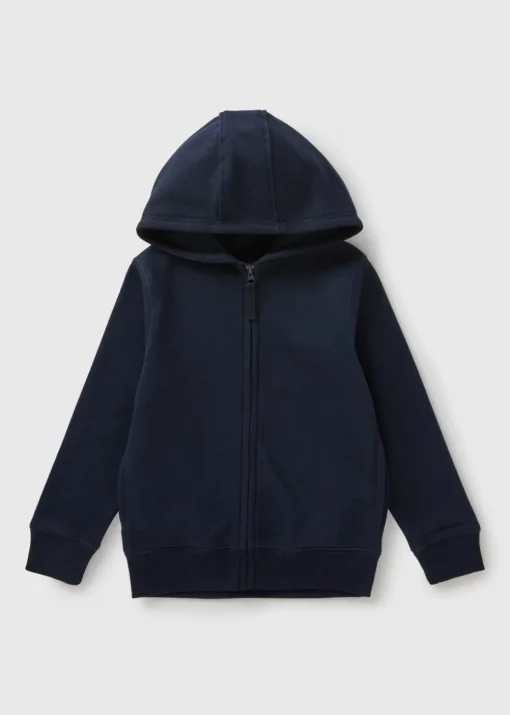 Kids Navy Zip Up School Hoodie (3-13yrs)