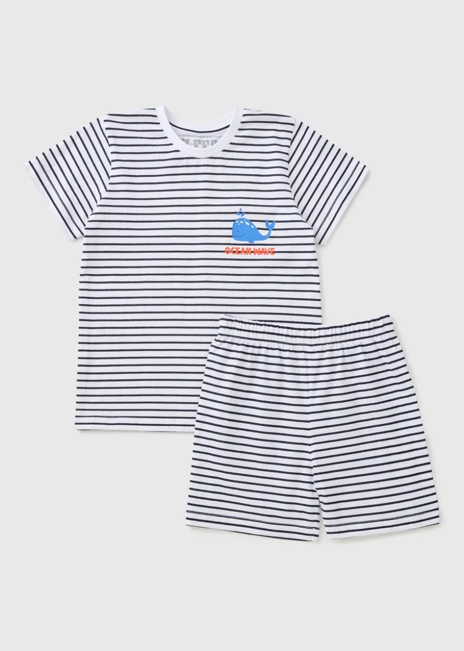 Kids Stripe Whale Pyjama Set (1-7yrs)