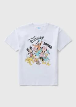 Kids White Disney Squad T-Shirt (3-13yrs)