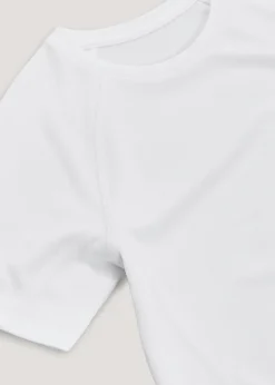 Kids White School Sports T-Shirt (3-13yrs)