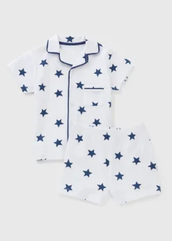 Kids White Star Pyjama Set (1-7yrs)
