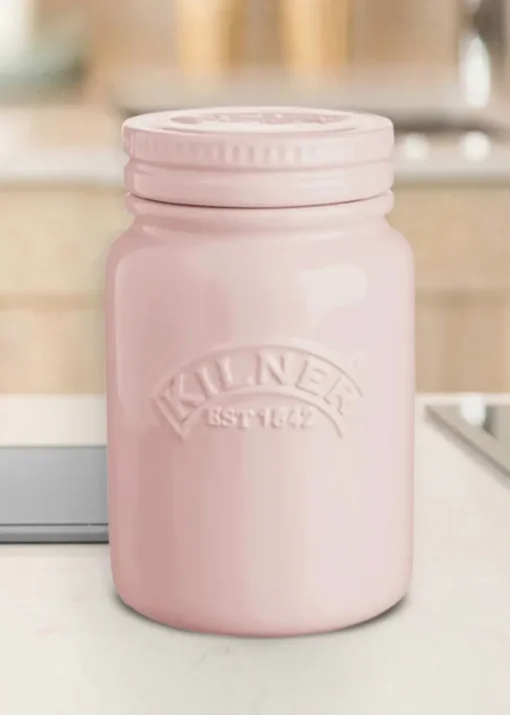 Kilner Set of 3 Ceramic Storage Jars Dusky Pink