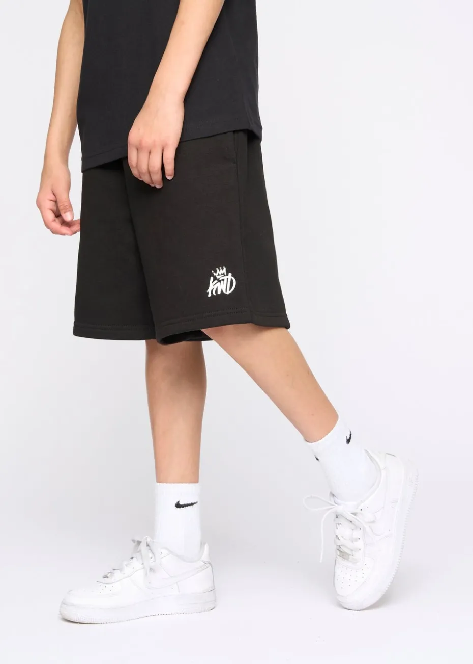Kings Will Dream Black Crosby Jog Shorts (7-14 yrs)