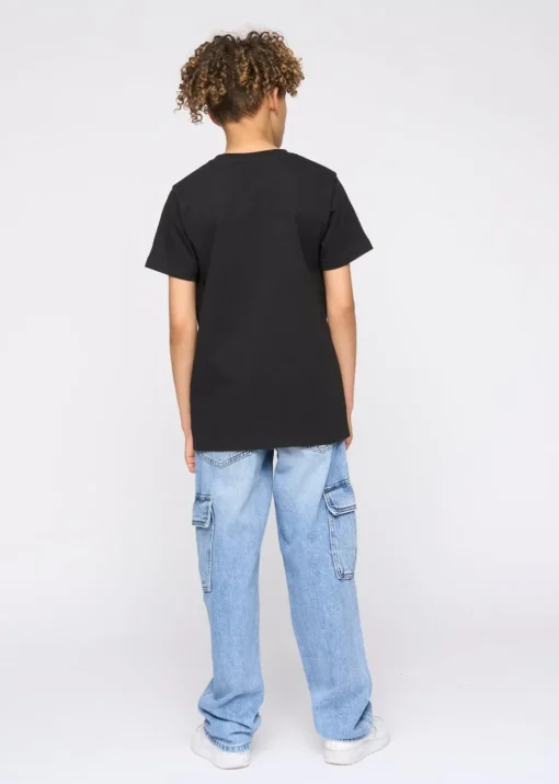 Kings Will Dream Black Mapped T Shirt (7-14 yrs)