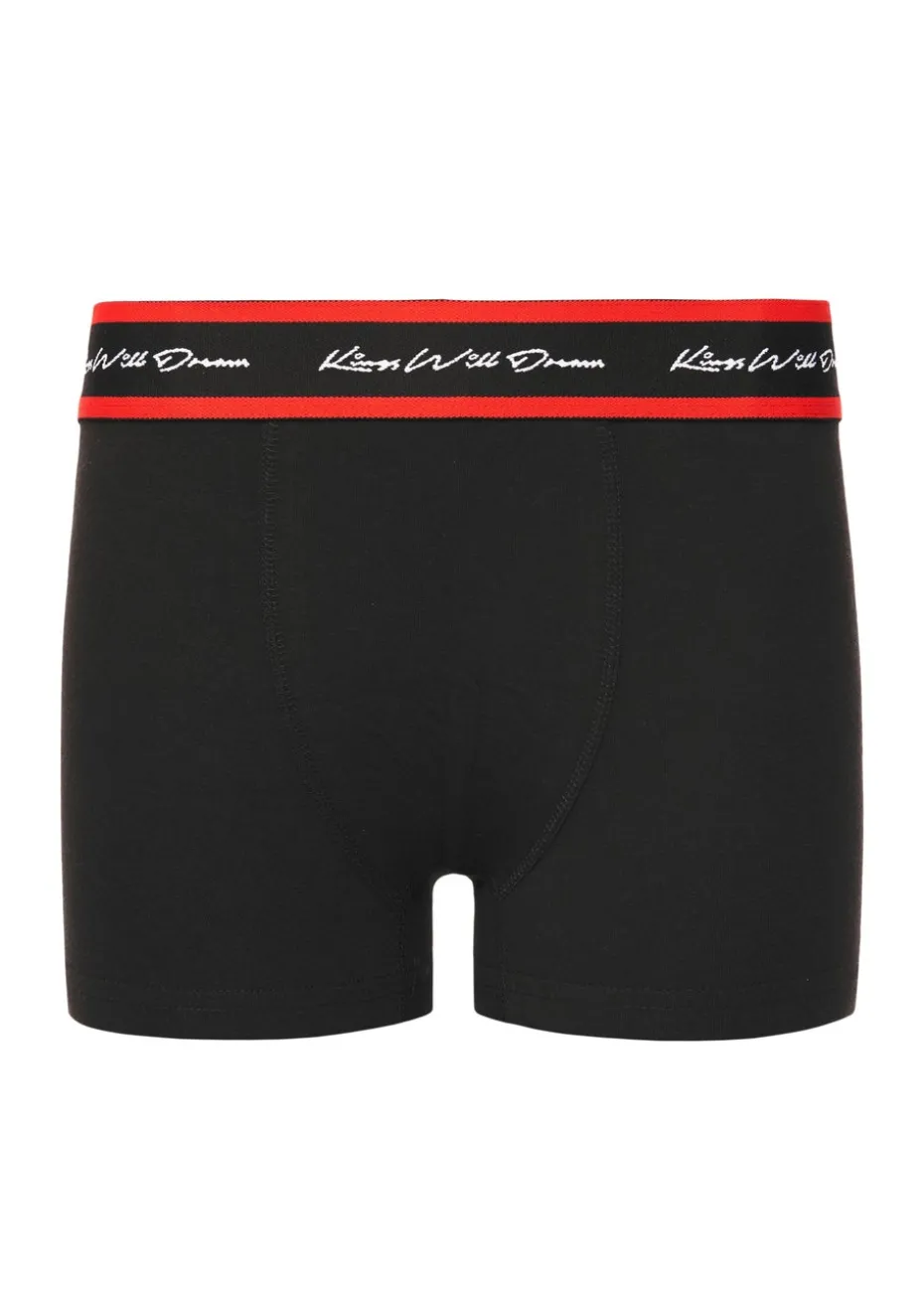 Kings Will Dream Black Scriptband 3pk Boxers (7-14 yrs)
