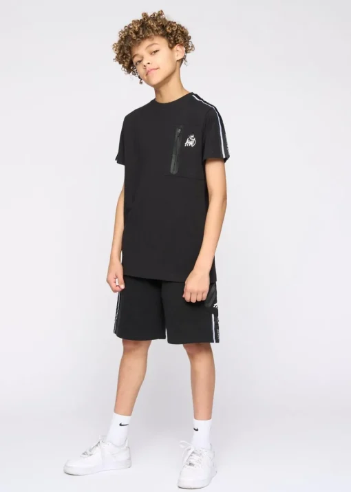 Kings Will Dream Black Techy Taped Cargo T-Shirt (7-14 yrs)