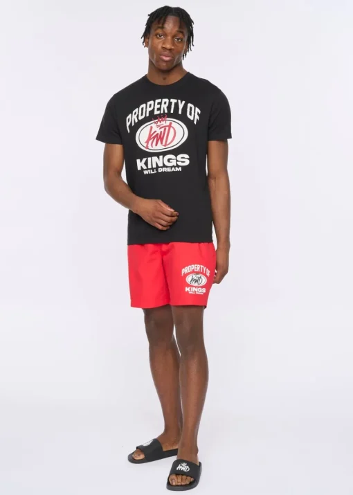Kings Will Dream Red Prop Swim Shorts