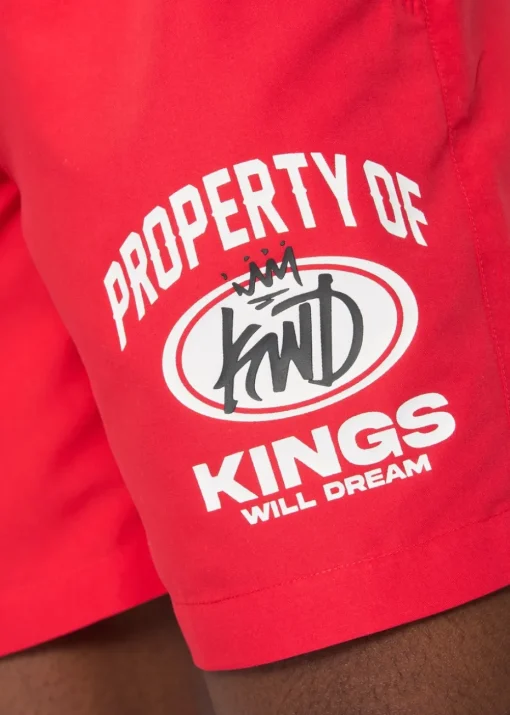 Kings Will Dream Red Prop Swim Shorts