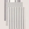 Kitchen Co 3 Pack Grey Textile Tea Towels