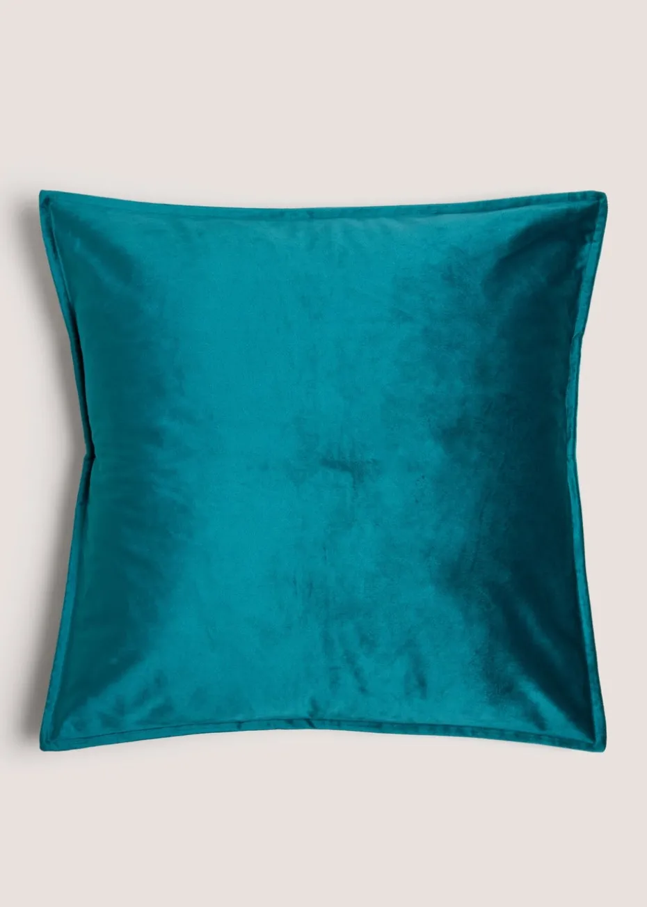 Large Teal Velvet Cushion